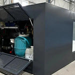 Piscina de rolipropileno de 6,5 m x 2,5 m con ventana de 4 m