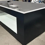 Piscina de rolipropileno de 6,5 m x 2,5 m con ventana de 4 m
