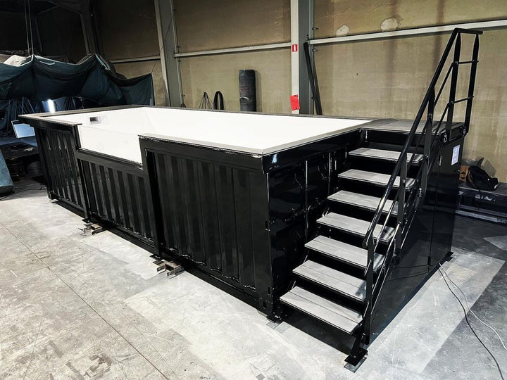 Piscina Contenedor Negro de 6m